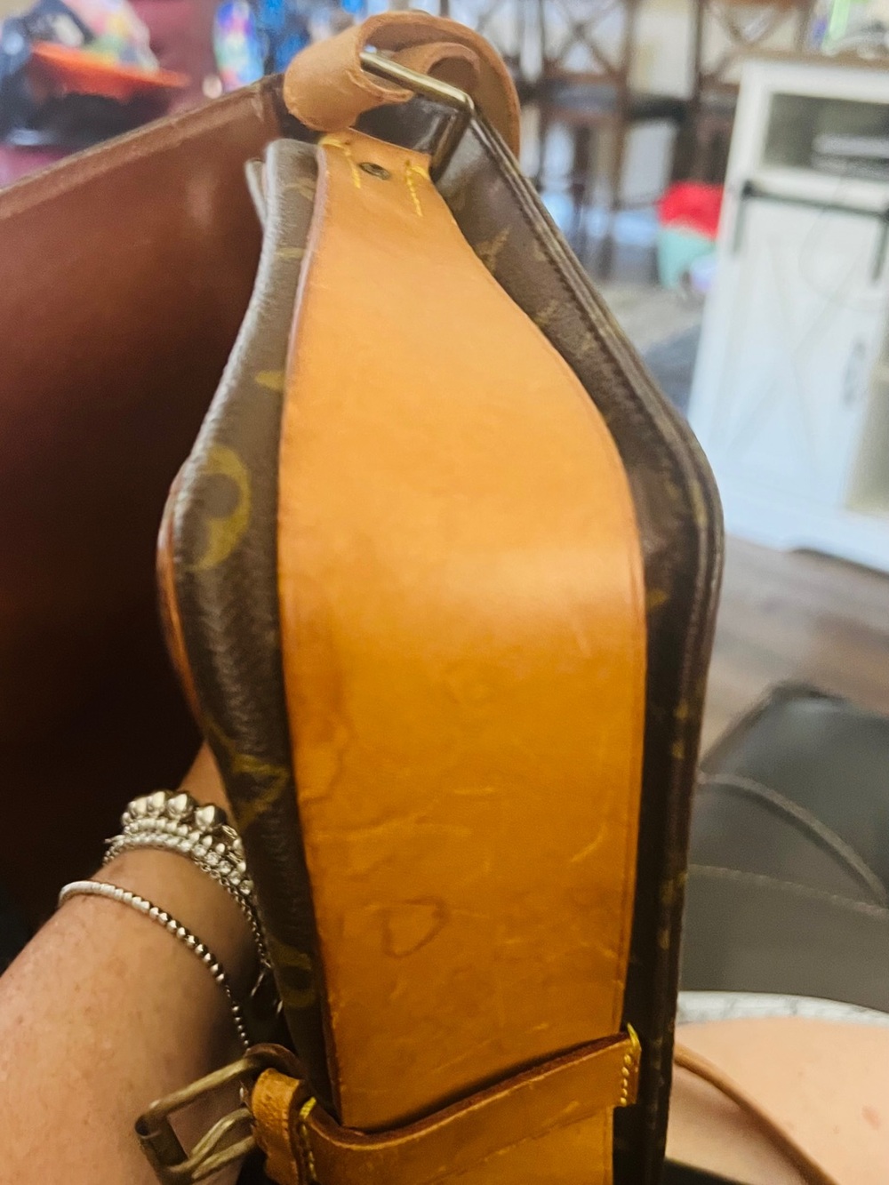 Vintage Louis Vuitton Cartouchière MM Monogram Crossbody Shoulder repaired - Picture 14 of 16